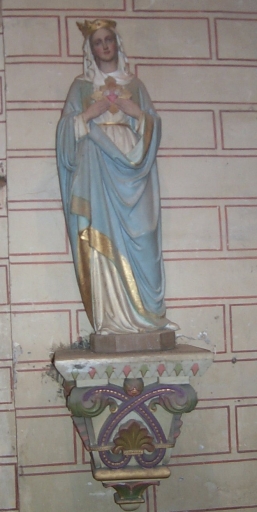 Statue sur socle : Vierge, dite Notre-Dame du Sacré Coeur