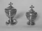 Ensemble de 2 ciboires des malades