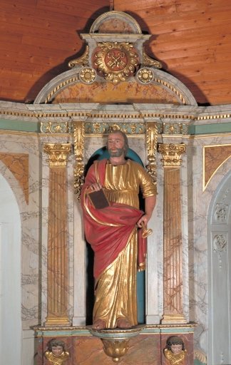 Ensemble de deux statues (en pendant) : Saint Pierre, Saint Marc