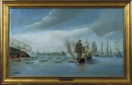 Tableau : Bataille navale dans le port de Cancale