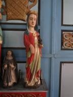 Statue : sainte Catherine d'Alexandrie, église paroissiale Saint-Théarnec (Le Drennec)