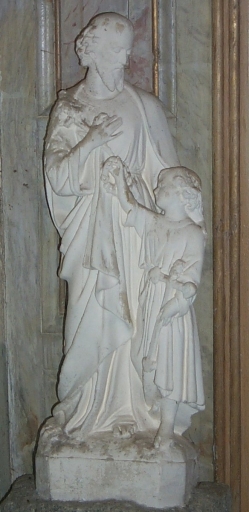 Statuette : saint Joseph et l'Enfant 1, Chaumeray (Guipry fusionnée en Guipry-Messac en 2016)