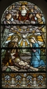 2 Verrières : Baies 1 et 2 : Annonciation, Dieu le Père et La Sainte Famille