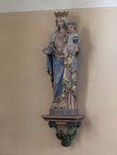Statue : Vierge à l'Enfant, église Saint-Marcel (Saint-Marcel)
