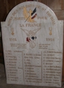 Tableau commémoratif des morts de la guerre 1914 1918