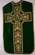 Ornement vert 1 : chasuble, étole