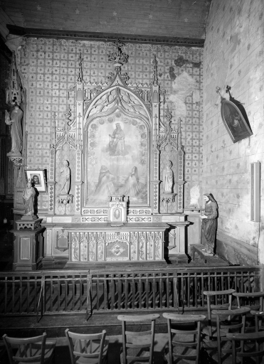 Ensemble de l'autel retable du Rosaire