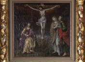 Tableau d'autel : Calvaire avec Marie-Madeleine