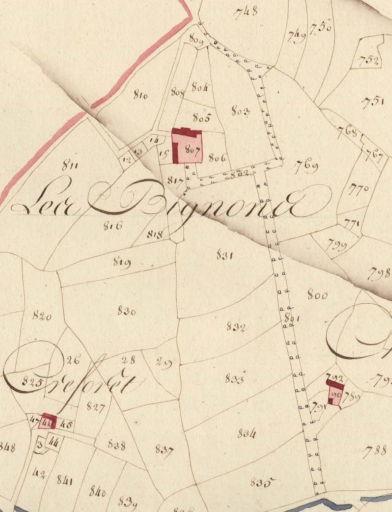 Manoir des Bignons, Voie communale n° 36 dite de la Vallée (Planguenoual fusionnée en Lamballe-Armor en 2019)