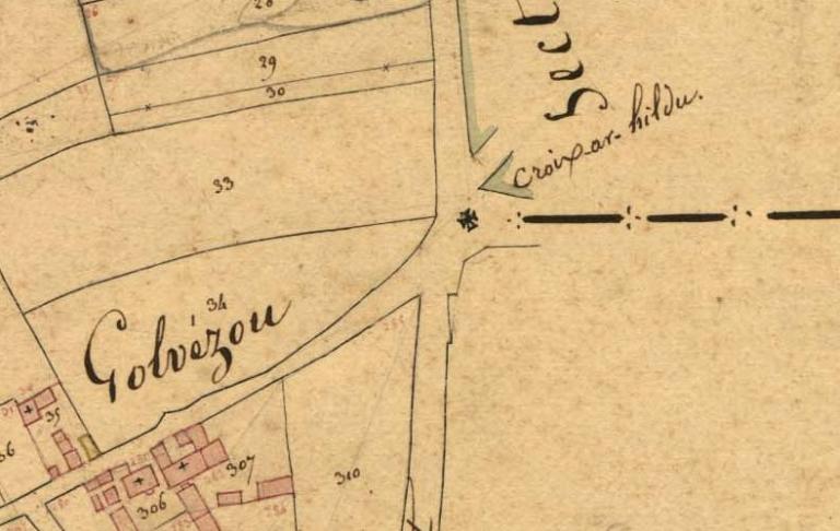 Croix monumentale, la Gare (Tréflez)