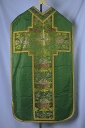 Ornement vert 1 : chasuble, étole