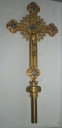 Ensemble de 2 croix de procession avec leur hampe