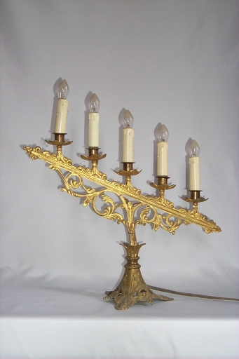 Paire de chandeliers d'église