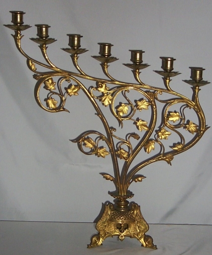 Paire 1 de chandeliers d'église