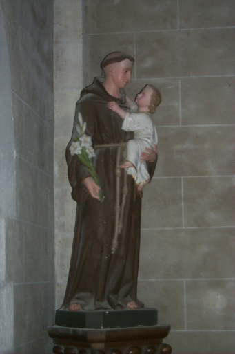 Statue : saint Antoine de Padoue et l'Enfant