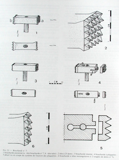 Outil de taille de pierre : boucharde