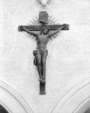 Croix : Christ en croix, église paroissiale Saint-Eloi (Saint-M'Hervé)