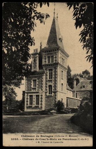 Maison de notable dite château de Crec'h Bleiz, rue de l'Amiral de Cuverville (Penvénan)