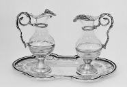 Plateau à burettes et deux burettes