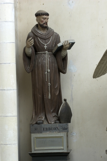 Statue sur socle : Saint Erblon ou Herbland de Nantes