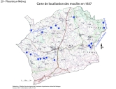 Les moulins sur la commune de Plounéour-Ménez