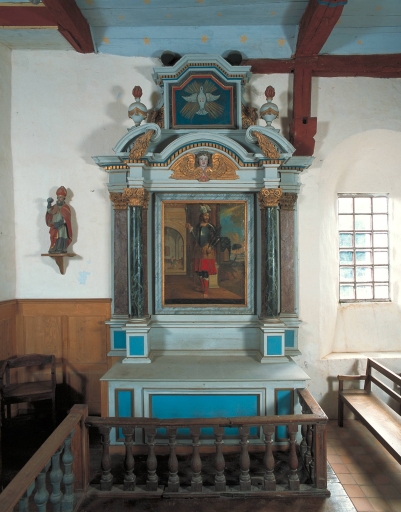 Ensemble de l'autel de saint Léger : autel, retable