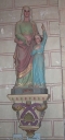 Statue sur socle : Education de la Vierge