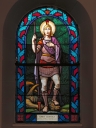 Verrière à personnages de la baie 9 : saint Georges (Guipry fusionnée en Guipry-Messac en 2016)