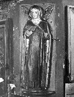 Statue  : Sainte Étheldrède 2, église paroissiale Sainte-Édiltrude (Tréflez)