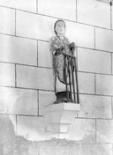 Statue (petite nature, d'applique) : saint Laurent