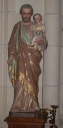 Statue sur socle : Saint Joseph et l'Enfant