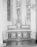 Autel, retable, tabernacle (autel secondaire), dit de la Sainte Vierge, église paroissiale Saint-Etienne (Val-d'Izé)