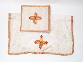 Ornement blanc 6 : bourse de corporal, voile de calice