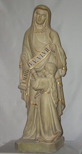 Statue (petite nature) : Education de la Vierge