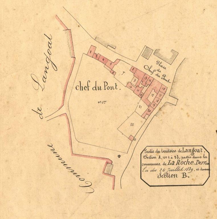 Place de Chef du Pont (La Roche-Derrien fusionnée en La Roche-Jaudy en 2019)