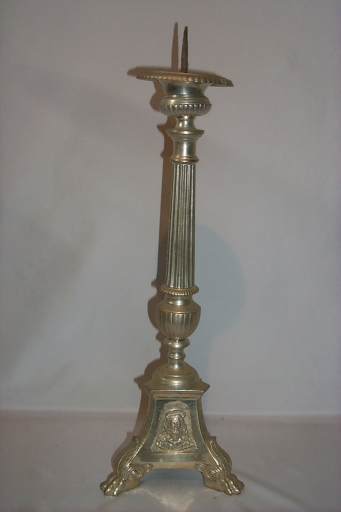 Paire 1 de chandeliers d'autel