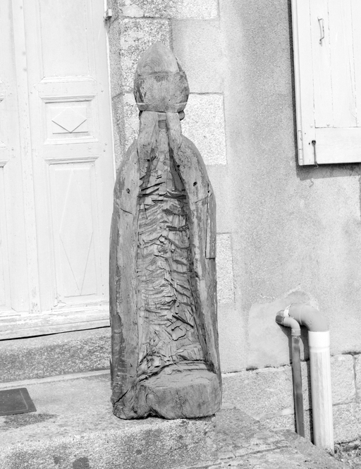 Statue (d'applique, petite nature) : saint Bède, église paroissiale Saint-Pierre, Saint-Paul (Malguénac)
