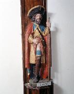 Statue (petite nature) : saint Roch