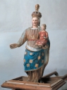 Statue de procession : Vierge à l'Enfant (N°1) ; dais de procession