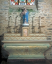 Ensemble de l'autel de la Vierge : autel, tabernacle, retable, gradin d'autel, 2 degrés d'autel