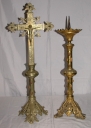 Garniture d'autel 3 : croix et 6 chandeliers