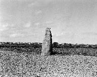 Menhir, à 500 m au nord d'Irvit (Plouescat)