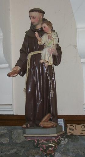 Statue (petite nature) sur culot : saint Antoine de Padoue