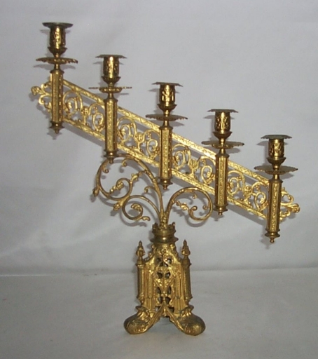 Paire 3 de chandeliers d'église