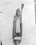 Statue (d'applique, petite nature) : saint évêque, chapelle Notre-Dame-de-Carmes (Neulliac)