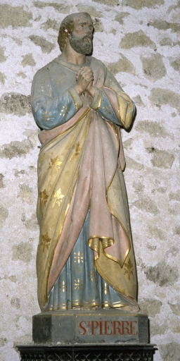 Statues (2) : Saint Pierre ; Saint Paul, rue Saint-Etienne (Jugon-les-Lacs fusionnée en Jugon-les-Lacs - Commune nouvelle en 2016)