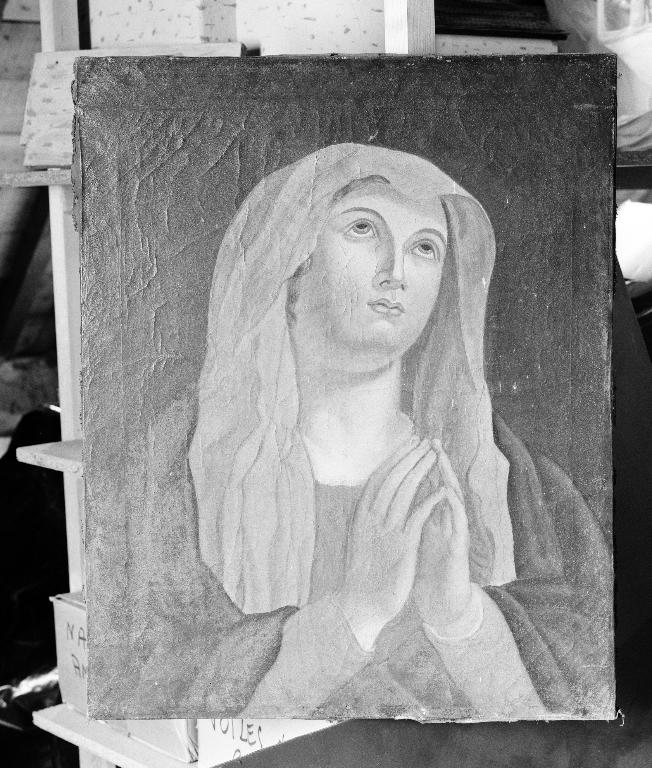 Ensemble de 2 tableaux : Vierge, Couronnement d'épines, basilique Notre-Dame-du-Roncier (Josselin)