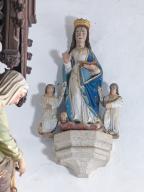 Statue : sainte Catherine d'Alexandrie, église paroissiale du Sacré-Cœur (Pont-de-Buis-lès-Quimerch)