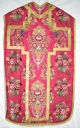 Ornement rouge 3 : chasuble et bourse de corporal