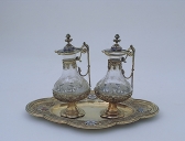 Ensemble 1 de 2 burettes et un plateau à burettes